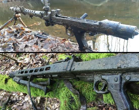 Коп по войне на местах отступления Вермахта. МГ-42 из болота, и МГ-34 из реки в Калининградской области (2020)